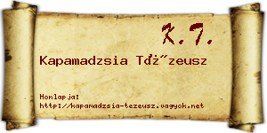Kapamadzsia Tézeusz névjegykártya